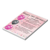 Bloc-note Poème Godgirl - 18ème anniversaire (Tourné)