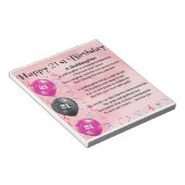 Bloc-note Poème Godgirl - 21ème anniversaire Design (Incliné)