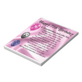 Bloc-note Poème grand-mère - 70ème anniversaire (Tourné)