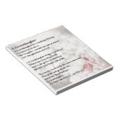 Bloc-note Poème Grandgirl - Design de chaussures de ballet (Incliné)