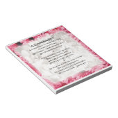 Bloc-note Poème Grandgirl - Design Floral Rose (Incliné)