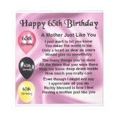 Bloc-note Poème mère - 65e anniversaire (Devant)