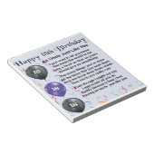 Bloc-note Poème oncle - 18ème anniversaire (Incliné)