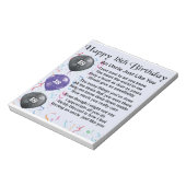 Bloc-note Poème oncle - 18ème anniversaire (Tourné)