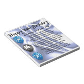 Bloc-note Poème pour un cousin 16ème anniversaire - Bleu (Incliné)