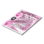 Bloc-note Poème soeur - 60e anniversaire (Tourné)