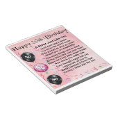 Bloc-note poème soeur - design de 50e anniversaire (Incliné)