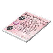 Bloc-note Poème Soeur en Droit - 50e anniversaire (Tourné)