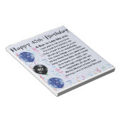 Bloc-note Poème Son in Law - 40e anniversaire Design (Incliné)