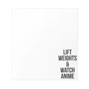Bloc-note Poids Lift Et Anime De Regarder - Gymnase Inspiran