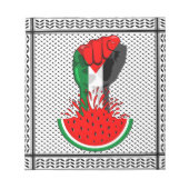 Bloc-note Poing de résistance palestinienne sur le symbole d (Devant)