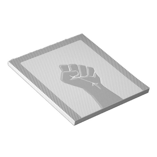 Bloc-note Poing de solidarité en fibre de carbone (Incliné)