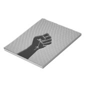 Bloc-note Poing de solidarité en fibre de carbone style d'im (Tourné)