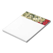 Bloc-note Poinsettias blanches et rouges I Holiday Floral (Tourné)