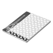 Bloc-note Point Polka Noir & Blanc, Points ; Paris (Tourné)