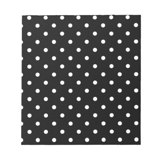 Bloc-note Point Polka Noir Et Blanc (Devant)