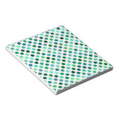 Bloc-note Point Polka vert et bleu (Incliné)