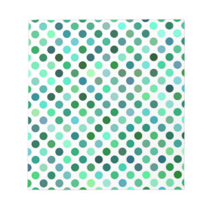 Bloc-note Point Polka vert et bleu