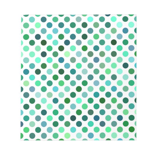 Bloc-note Point Polka vert et bleu (Devant)