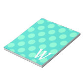 Bloc-note Points Aquamarine Monogrammés (Tourné)