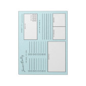 Bloc-note Points blancs discrètes Organisateur quotidien ble (Tourné)