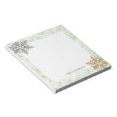 Bloc-note Points Confetti Mint Snowflakes (Incliné)