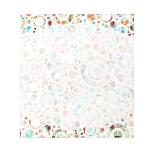 Bloc-note Points de couleur et Motif circulaire + votre text