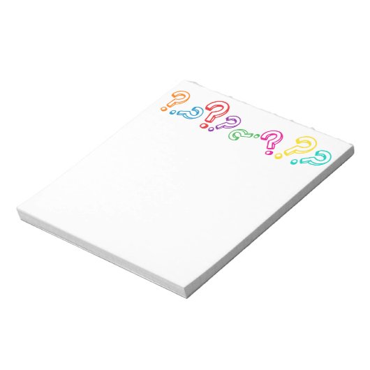 Bloc-note Points d'interrogation (Tourné)