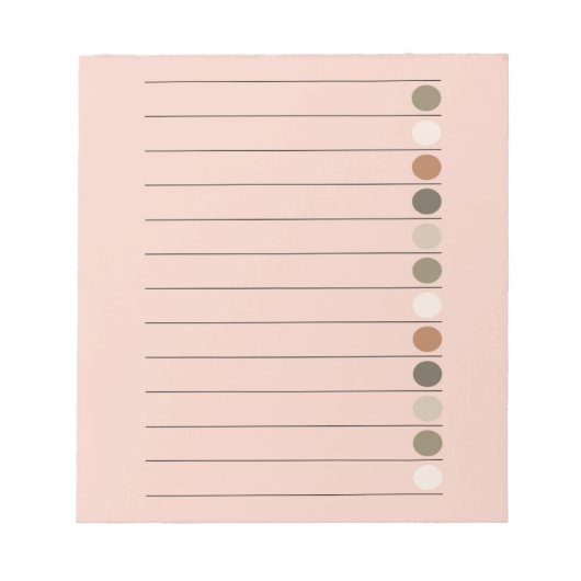 Bloc-note Points Roses Colorés Fun & Stationery Vibrant (Devant)