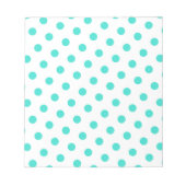 Bloc-note Points turquoise (Devant)