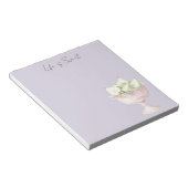 Bloc-note Poires Fruit Vert Pistache Violet Lavande (Incliné)