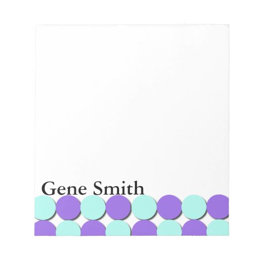 Bloc-note Pois Aqua & Blue (Devant)