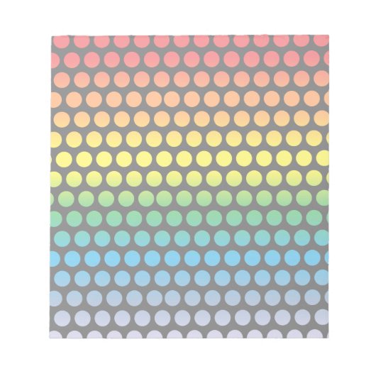 Bloc-note Pois arc-en-ciel noir (Devant)