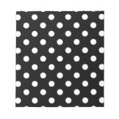 Bloc-note Pois - Blanc sur noir (Devant)