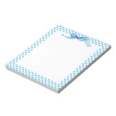 Bloc-note Pois bleus sur blanc (Tourné)