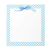 Bloc-note Pois bleus sur blanc (Devant)