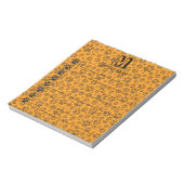 Bloc-note Pois de chien noir et blanc Pointe Polka sur dahli (Tourné)