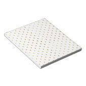 Bloc-note Pois Faux Gold et White (Incliné)