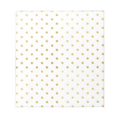Bloc-note Pois Faux Gold et White (Devant)