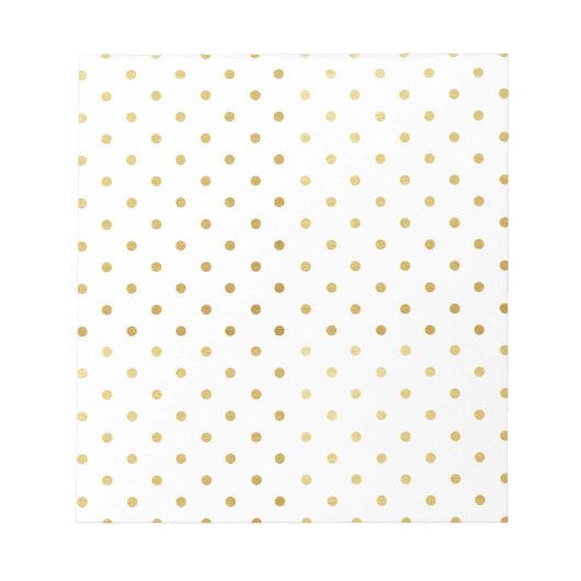 Bloc-note Pois Faux Gold et White (Devant)