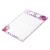 Bloc-note Pois floraux pourpres _ Notes de soins infirmiers (Incliné)