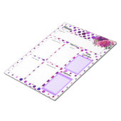 Bloc-note Pois floraux pourpres _ Température de la maladie (Incliné)