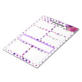 Bloc-note Pois floraux violets _ Température de la pathophys (Incliné)