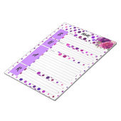 Bloc-note Pois floraux violets _ Température SBAR (Incliné)