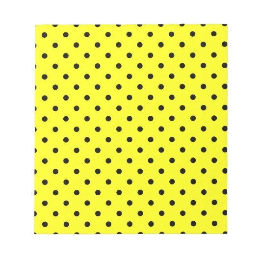 Bloc-note Pois jaune noir (Devant)
