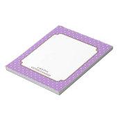 Bloc-note Pois mauve point personnalisé girly mignon bloc-no (Tourné)
