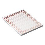 Bloc-note pois motif rose d'or simple et clair (Incliné)