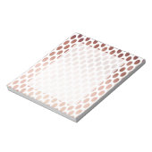Bloc-note pois motif rose d'or simple et clair (Tourné)