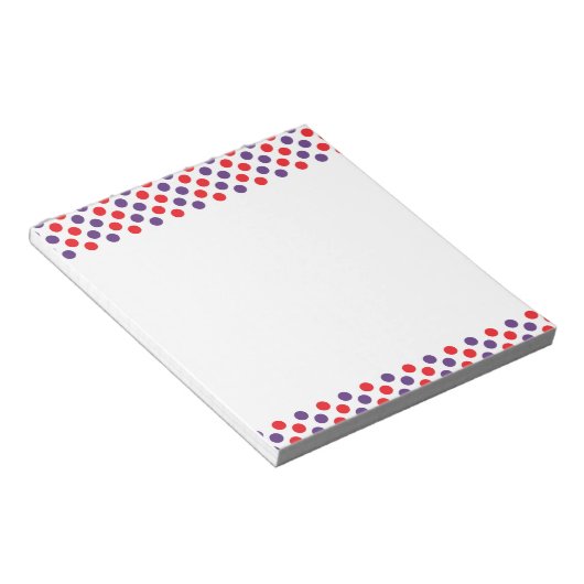 Bloc-note Pois pourpres et rouges (Incliné)