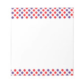 Bloc-note Pois pourpres et rouges (Devant)
